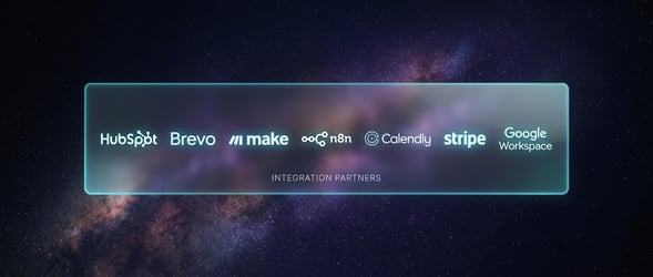 Supported tools: HubSpot, Brevo, Make, n8n, Calendly, Stripe, Google Workspace